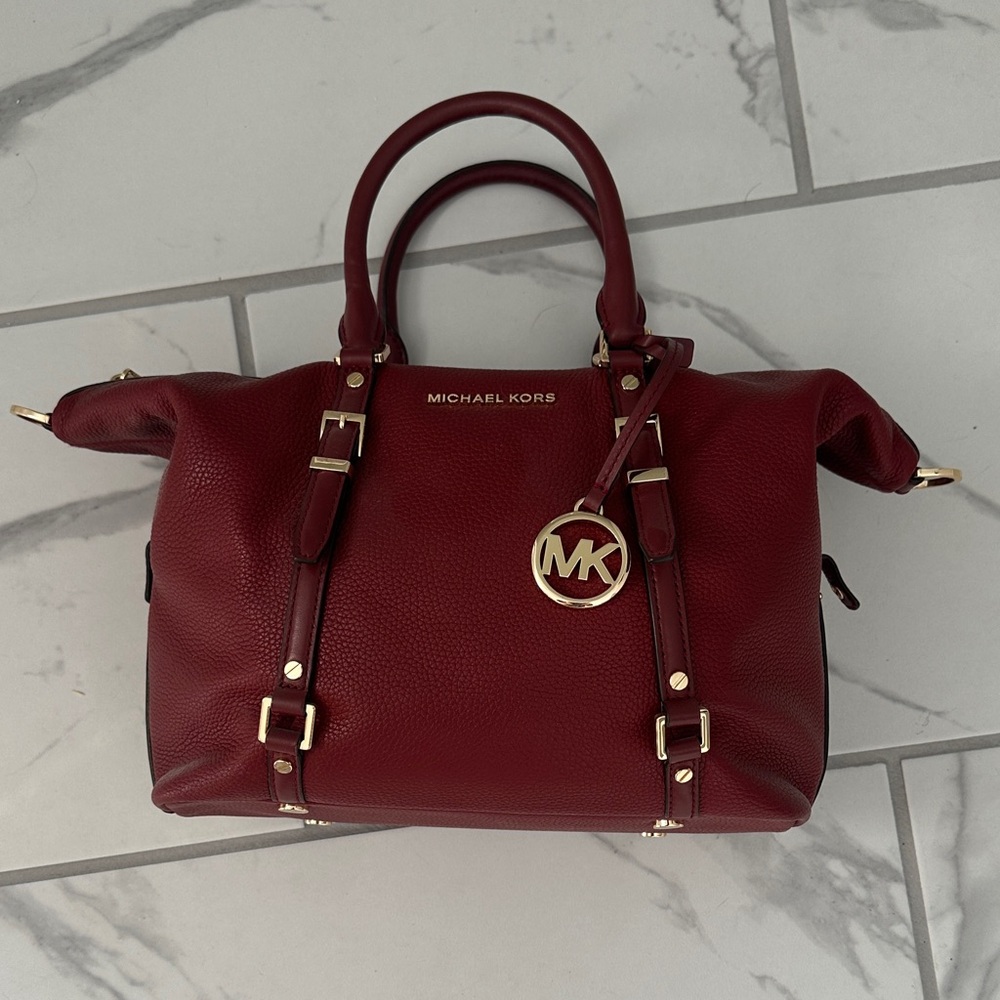 Michael Kors Red Leather Satchel